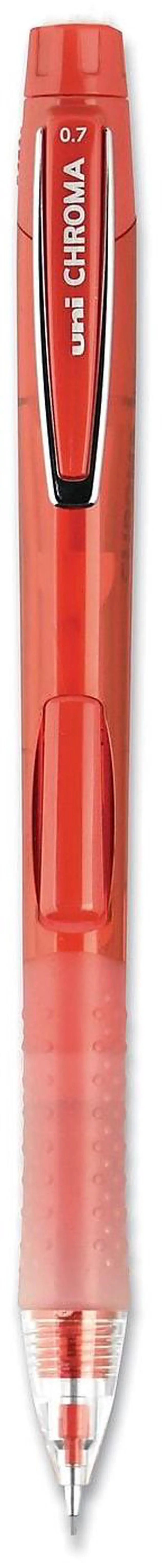 Alt view image 12 of 18 - Uni-ball Chroma Mechanical Pencil, 0.7 mm, HB (#2), Black Lead, Red Barrel, Dozen