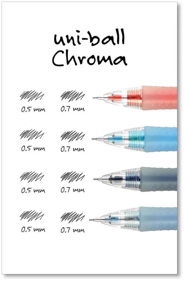 Alt view image 16 of 18 - Uni-ball Chroma Mechanical Pencil, 0.7 mm, HB (#2), Black Lead, Red Barrel, Dozen