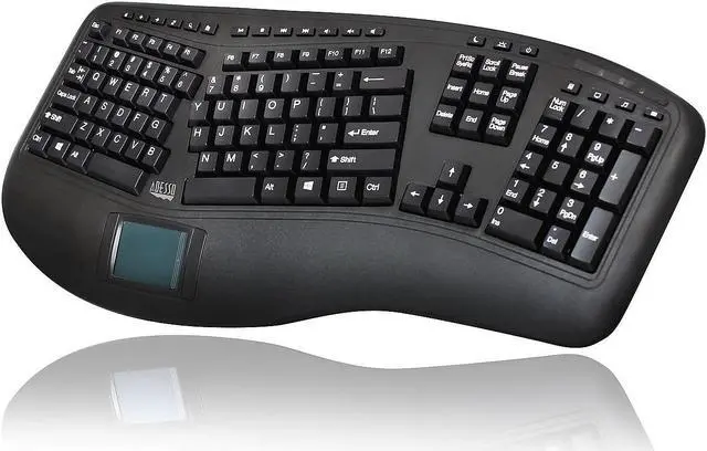 Alt view image 20 of 20 - ADESSO WKB-4500UB WRLS ERGO TOUCHPAD KEYBOARD