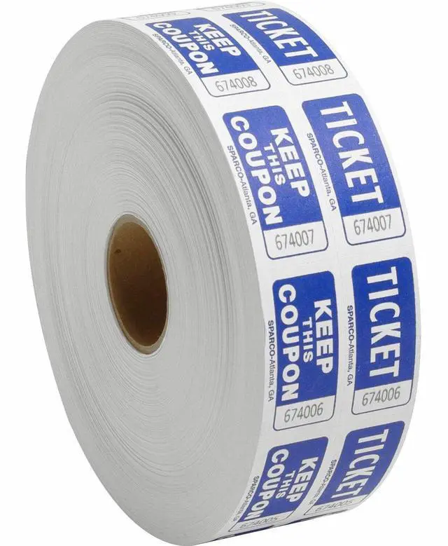 Main image of Sparco Ticket Roll Double w/Coupon 2000/RL Blue 99230