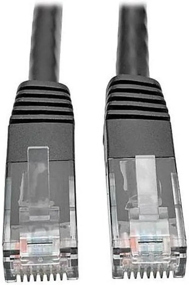 Alt view image 6 of 9 - Tripp Lite Cat6 Gigabit Molded Patch Cable, 15 ft. RJ45 (M/M), 550MHz 24 AWG Black 15' (N200-015-BK)