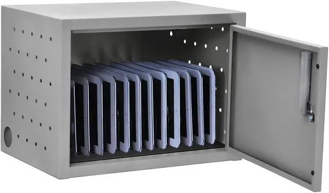 Alt view image 2 of 12 - Luxor Classroom Library Office 12 Tablet Wall / Desk Charging Box, Stores up to 12 Mobile Devices
