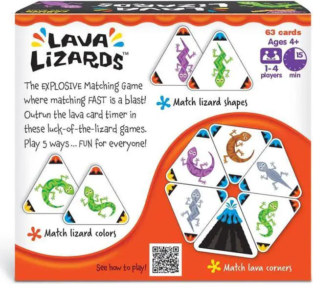 Alt view image 3 of 5 - Trend Enterprises TREND Lava Lizards Three Corner Card Game (T-20002)