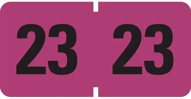 Alt view image 3 of 4 - Smead Yearly End Tab File Folder Labels 23 0.75 x 1.5, Purple 500 Labels/Roll