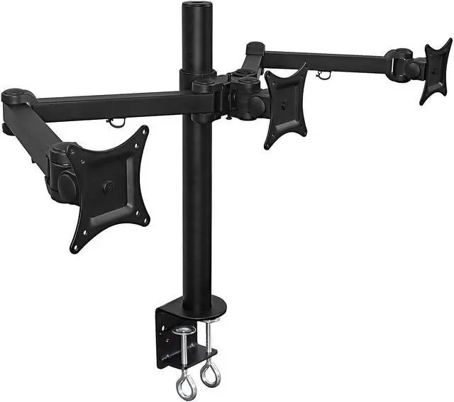 Alt view image 8 of 14 - Mount-It! Adjustable Triple Monitor Mount Up to 32" Black MI-753XL