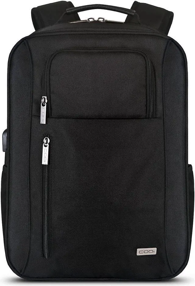 Alt view image 5 of 11 - CODi Magna 17.3" Exterior USB Port Backpack Black MAG702-4