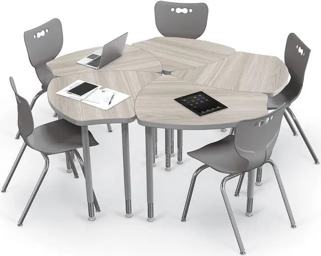 Alt view image 2 of 10 - Safco AlphaBetter 28" Student Desk Pebble Gray (1222GR)