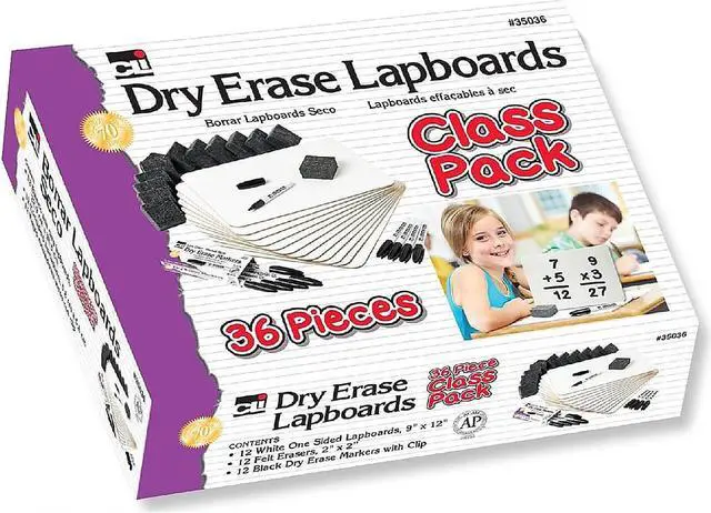 Alt view image 10 of 11 - Charles Leonard 35036 Lapboard Class Pack, Dry Erase Boards, 9 X 12, White, 12/Kt