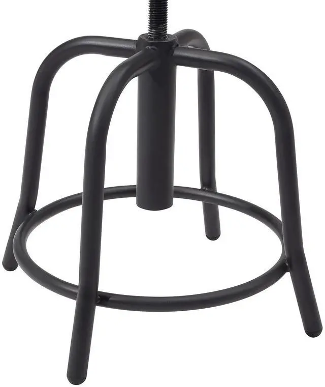 Alt view image 5 of 6 - NPS 6800W10  Height Adjustable Wood Seat Swivel Stool - Supports Up to 300 lb - 19" to 25" Seat Height - Maple Seat/Black Base