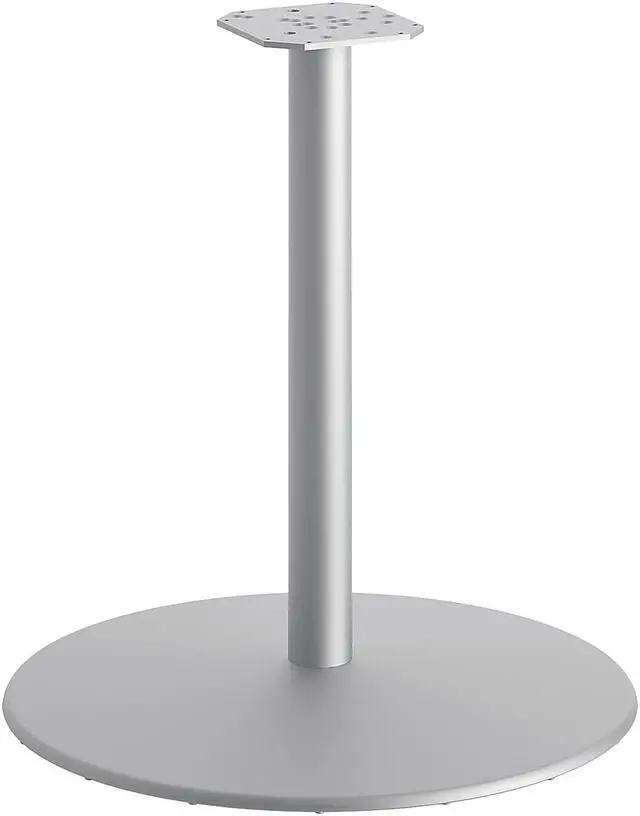 Alt view image 2 of 2 - HON Between Round Disc Base for 30" Table Tops Textured Silver HONHBTTD30