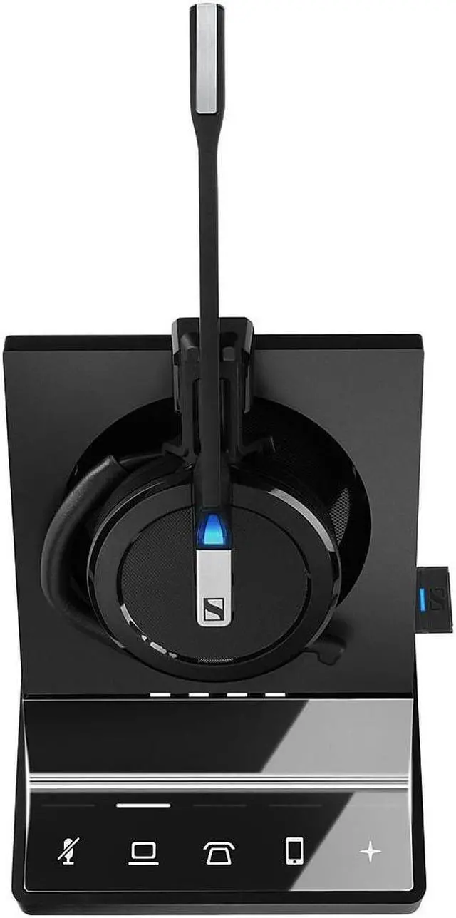 Alt view image 2 of 20 - EPOS IMPACT SDW 5016 1000621 Single-Sided Wireless DECT Headset for Desk Phone Softphone/PC& Mobile Phone Connection Dual Microphone Ultra Noise-Canceling, Black, 3 inches