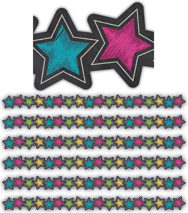 Alt view image 2 of 5 - TEACHER CREATED RESOURCES (6 PK) CHLKBRD BRIGHTS STARS DIECUT