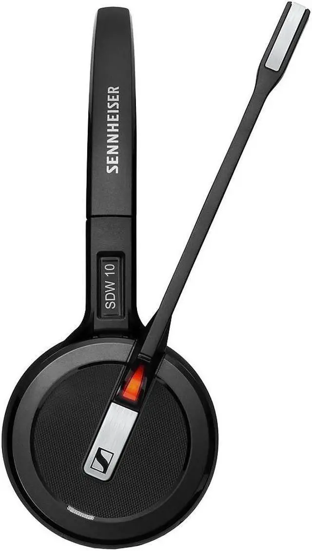 Alt view image 16 of 20 - EPOS IMPACT SDW 5016 1000621 Single-Sided Wireless DECT Headset for Desk Phone Softphone/PC& Mobile Phone Connection Dual Microphone Ultra Noise-Canceling, Black, 3 inches