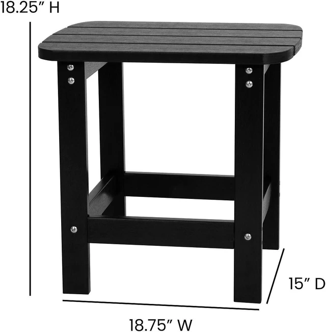 Alt view image 12 of 20 - Set of 2 Winston All-Weather Poly Resin Rocking Chairs with Accent Side Table in Black