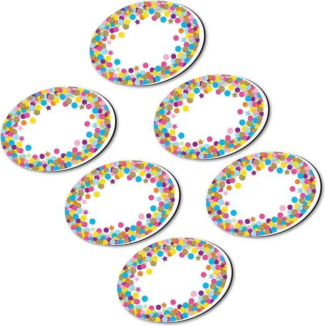 Alt view image 2 of 5 - ashley productions magnetic whiteboard eraser, oval confetti, pack of 6