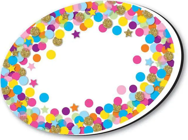 Alt view image 3 of 5 - ashley productions magnetic whiteboard eraser, oval confetti, pack of 6