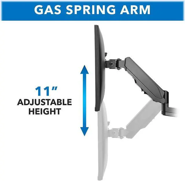 Alt view image 10 of 14 - Mount-It! Adjustable Monitor Wall Mount Up to 32" Black (MI-3753)