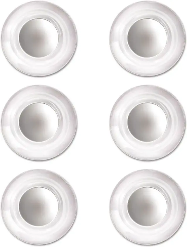 Alt view image 13 of 14 - Quartet Glass Magnets, Large, 0.45" Dia, Clear, 6/Pack 85391