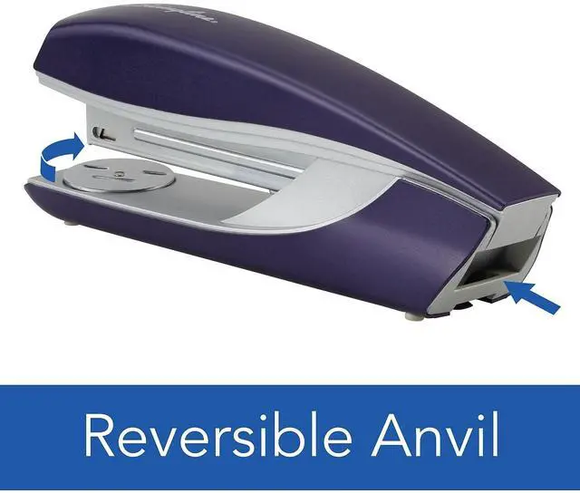 Alt view image 6 of 7 - Leitz NeXXt Series Style Metal Stapler Full-Strip 40-Sheet Capacity Blue 55657069