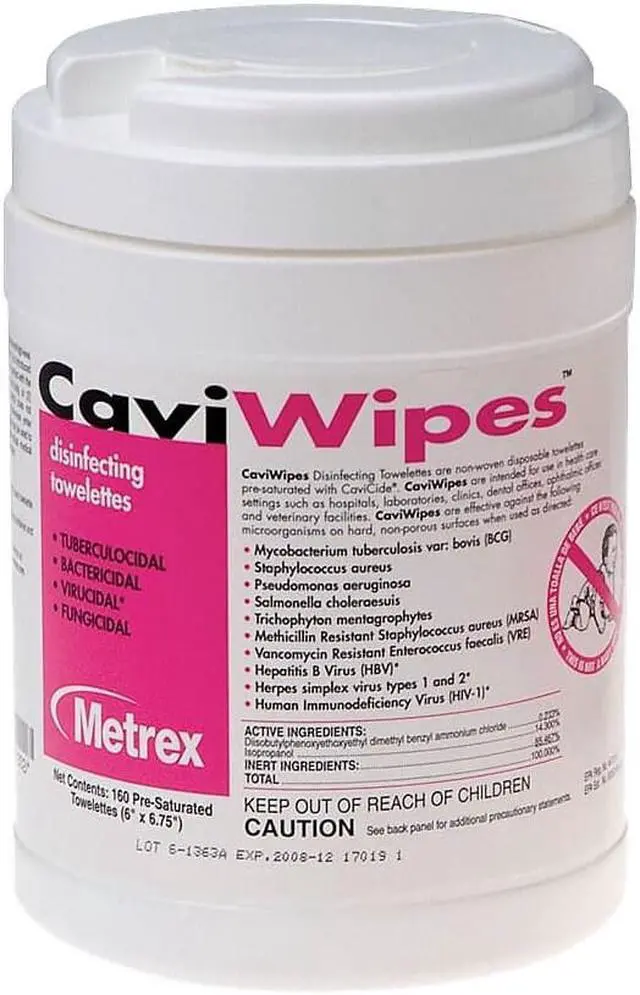 Alt view image 2 of 2 - Metrex CaviWipes Canister