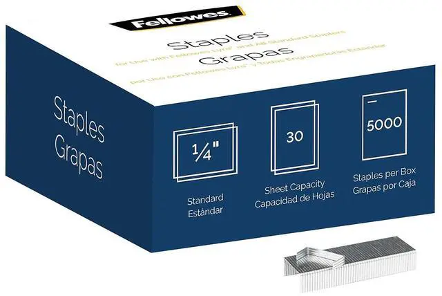 Alt view image 2 of 2 - Standard 0.25" Full Strip Staples 0.25" Leg 0.5" Crown Steel 5000/Pack 5009501