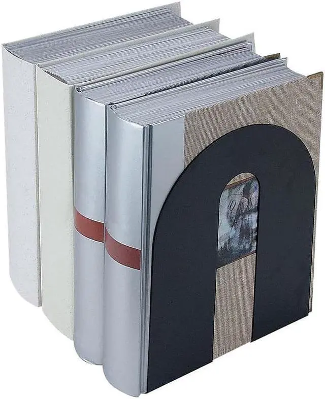 Alt view image 2 of 17 - Officemate Heavy Duty Bookends, Nonskid, 8" X 8" X 10", Steel, Black 93142