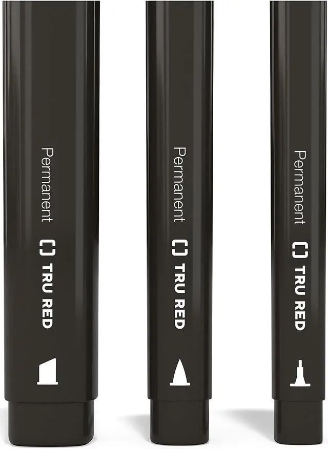 Alt view image 8 of 9 - TRU RED Pen Permanent Markers Fine Tip Red Dozen TR54539