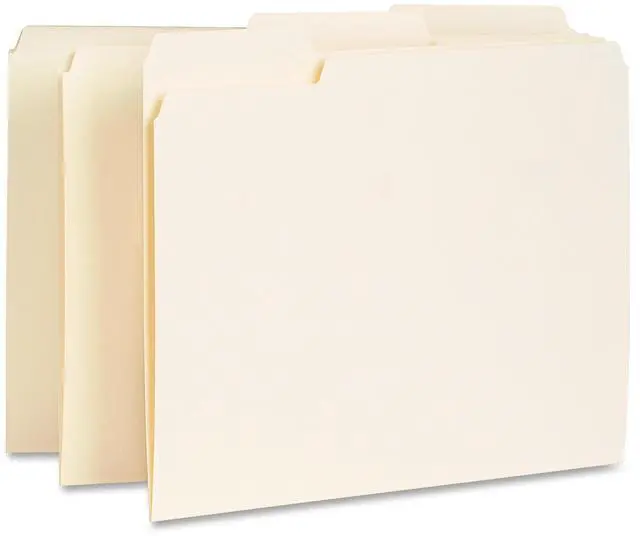Alt view image 2 of 8 - Business Source Interior File Folders 1/3 Cut Assorted Letter 100/BX Manila 65775