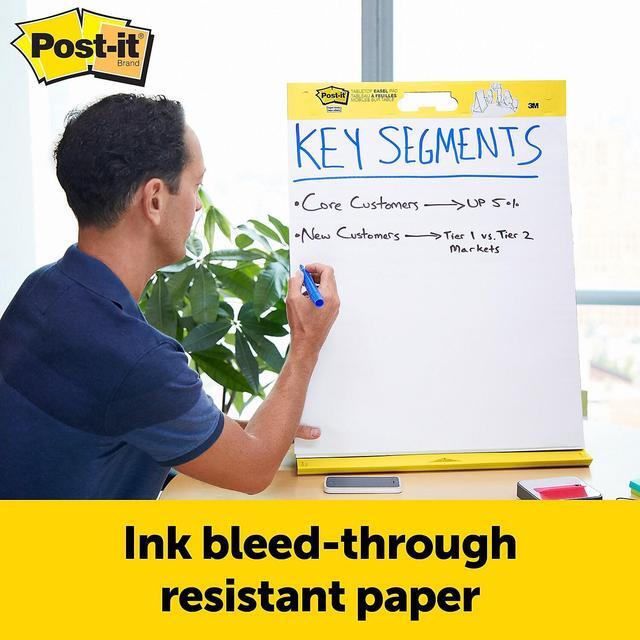 Alt view image 3 of 7 - Post-it Super Sticky Self Stick Table Top Pad 20" x 23" 20 Sheets/Pad 563