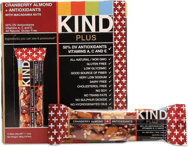 Alt view image 2 of 12 - KIND Food,Cranbry Almnd,Bar 17211