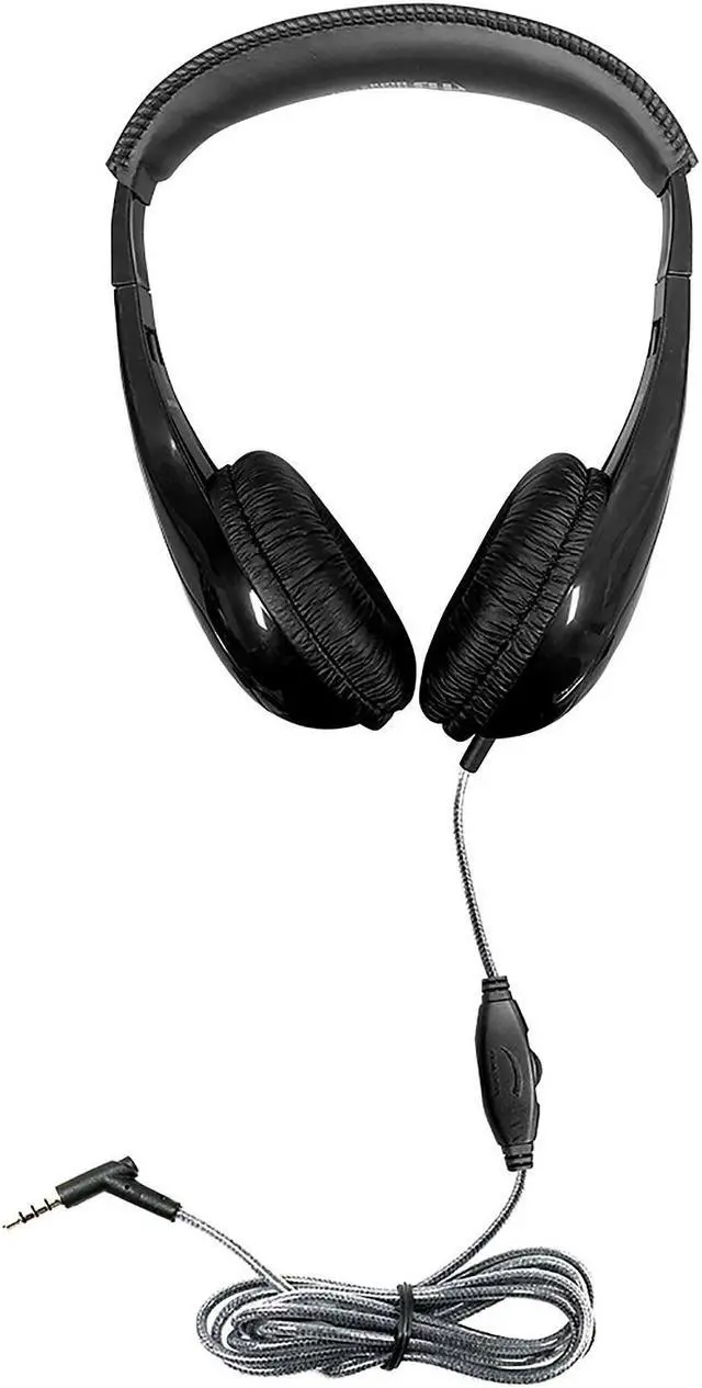 Alt view image 4 of 12 - Hamilton Buhl HamiltonBuhl Motive8 Mid-Sized Multimedia Headphone with In-line Volume Control Black (HECM8BK1)