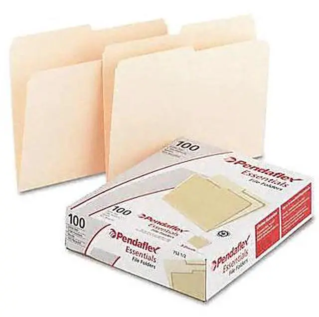 Alt view image 11 of 11 - Pendaflex Essentials File Folders 1/2 Cut Top Tab Letter Manila 100/Box 75212
