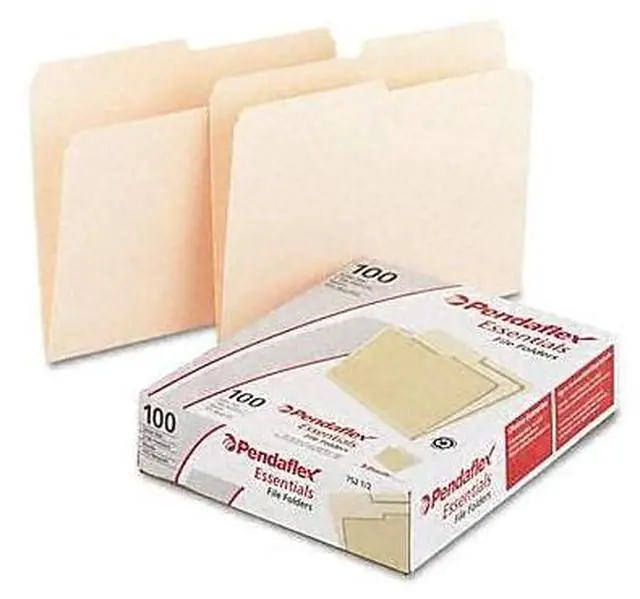 Alt view image 10 of 11 - Pendaflex Essentials File Folders 1/2 Cut Top Tab Letter Manila 100/Box 75212