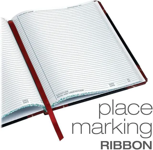 Alt view image 2 of 9 - Boorum & Pease Laboratory Notebook Record Rule 10 3/8 x 8 1/8 White 300 Sheets