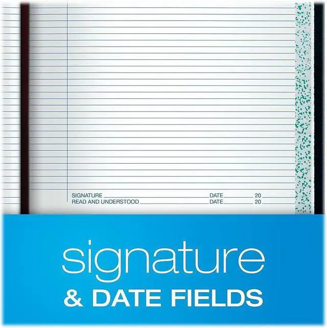 Alt view image 3 of 9 - Boorum & Pease Laboratory Notebook Record Rule 10 3/8 x 8 1/8 White 300 Sheets