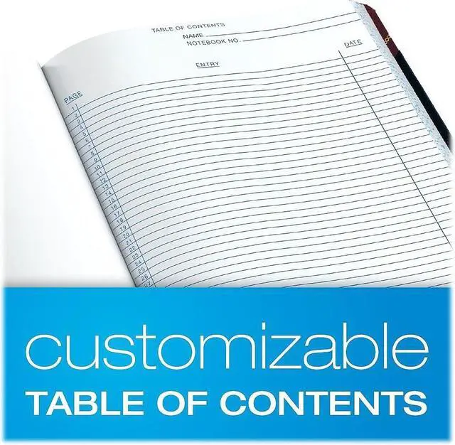 Alt view image 8 of 9 - Boorum & Pease Laboratory Notebook Record Rule 10 3/8 x 8 1/8 White 300 Sheets