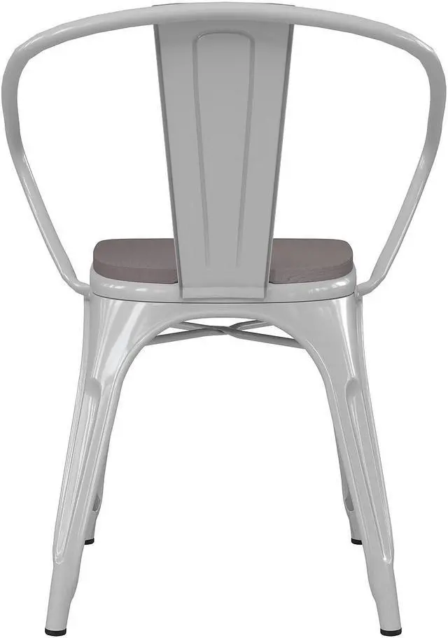 Alt view image 6 of 14 - Flash Furniture Halifax Adirondack Rocking Chair with Cup Holder Black (LEHMP104531BK)