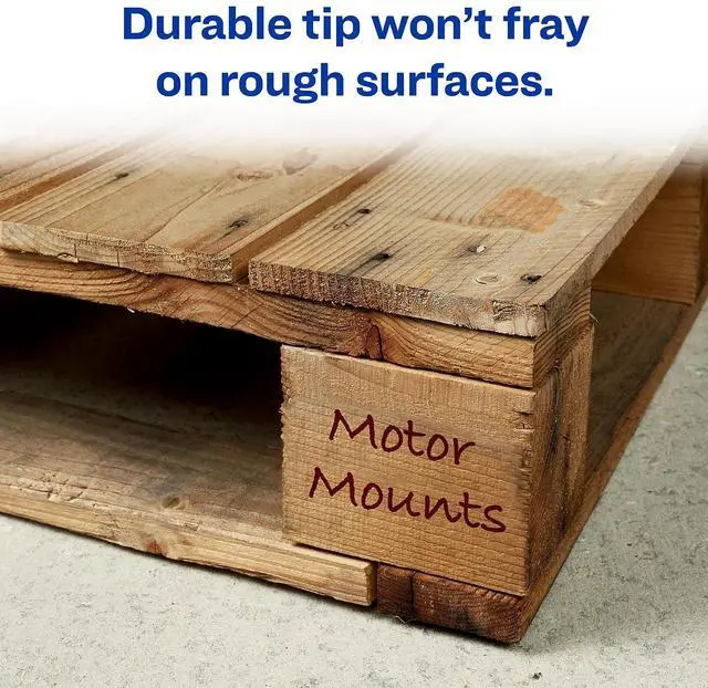 Alt view image 14 of 17 - Avery Marks-A-Lot Large Desk-Style Permanent Marker Chisel Tip Red Dozen 08887