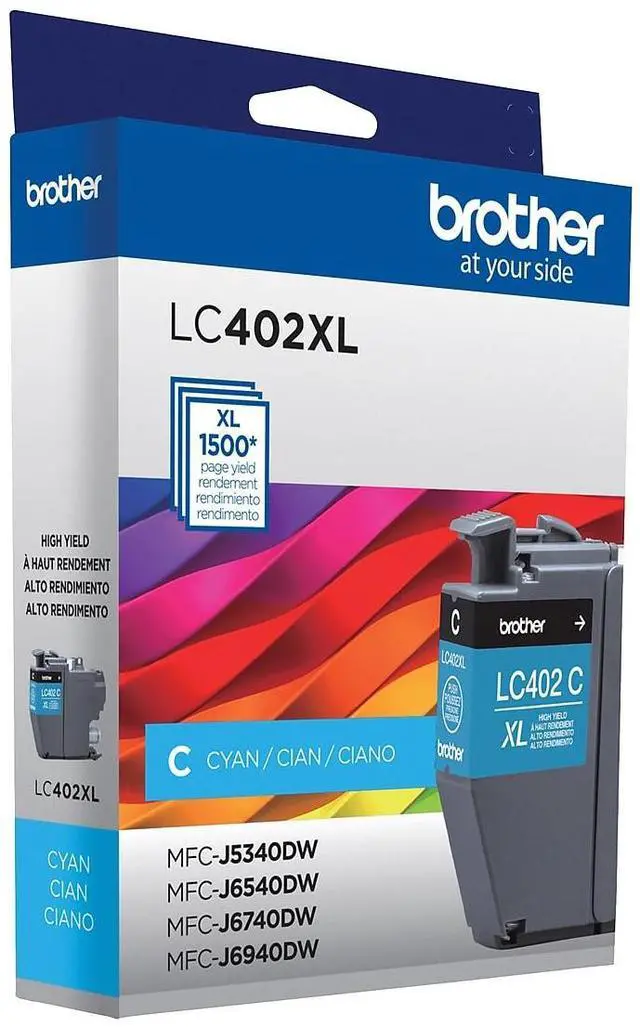 Alt view image 7 of 9 - Brother LC402XLCS High-Yield Ink 1500 Page-Yield Cyan