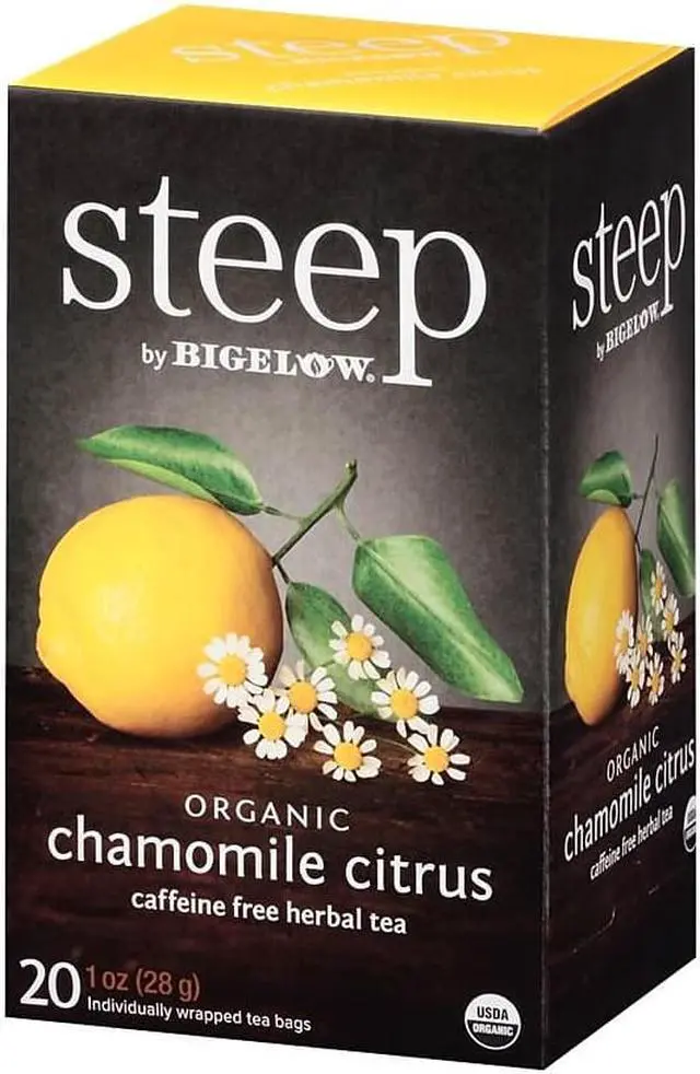 Alt view image 8 of 11 - Bigelow Steep Tea, Chamomile Citrus Herbal, 1 Oz Tea Bag, 20/Box 17707