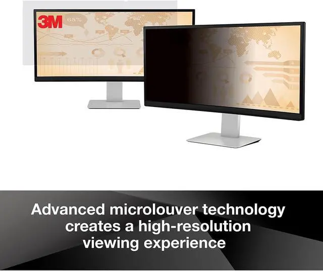 Alt view image 10 of 11 - 3M Privacy Filter for 24.0 in Full Screen Monitor with 3M COMPLY Magnetic Attach 16:9 Aspect Ratio (PF240W9E) PF240W9EM