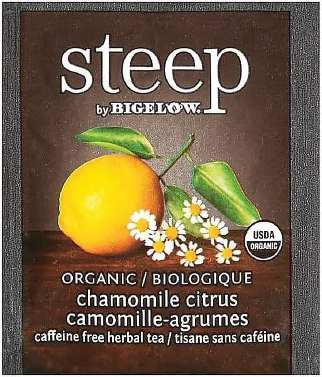 Alt view image 9 of 11 - Bigelow Steep Tea, Chamomile Citrus Herbal, 1 Oz Tea Bag, 20/Box 17707