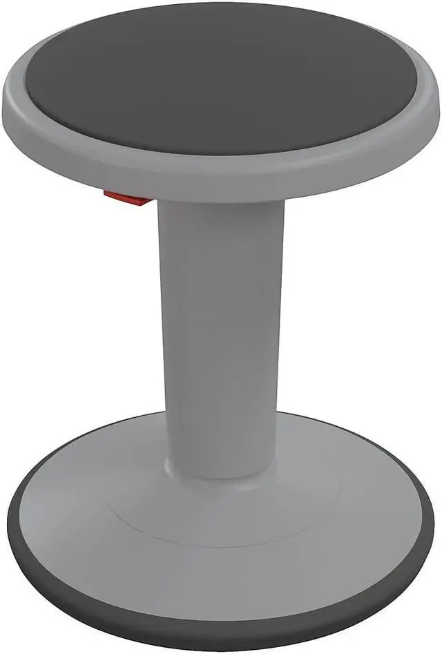 Alt view image 2 of 5 - MooreCo Hierarchy Height Adjustable Active Grow Stool, 14"  18"H X 13"W X 13"D, Gray Color (50960-GRAY)