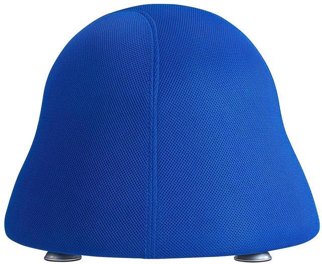 Alt view image 5 of 6 - Safco 4755BU Runtz Ball Chair, Backless - Supports Up to 250 lb - Blue Fabric Seat, Silver Base