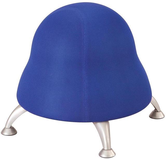 Alt view image 4 of 6 - Safco 4755BU Runtz Ball Chair, Backless - Supports Up to 250 lb - Blue Fabric Seat, Silver Base