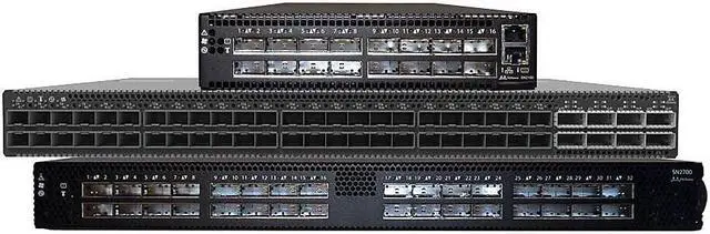 Alt view image 2 of 3 - MELLANOX TECHNOLOGIES Spectrum Based 100GbE 1U Open Ethernet Switch with MLNX-OS, 16 QSFP28 Ports, 2 Power Supplies (AC), Standard Depth, x86 CPU, P2C Airflow, RoHS6