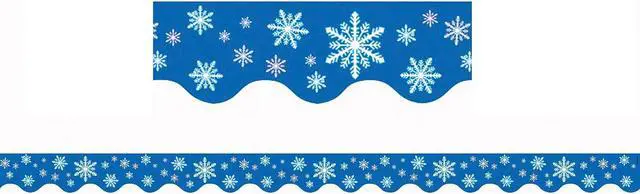 Alt view image 2 of 3 - Teacher Created Resources Snowflakes Border Trim 35 Feet Per Pack 6 Packs (TCR4139-6)