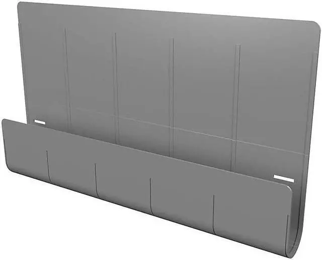 Alt view image 3 of 5 - Deflect-O Oasis 16.35"" x 24"" Standing Desk Privacy Panel Organizer Gray 4/Pack