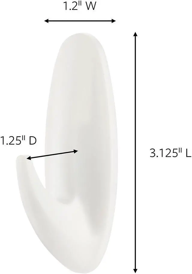 Alt view image 15 of 19 - 3M Command Medium Utility Designer Adhesive Hook (6-Pack) 17081-6ES