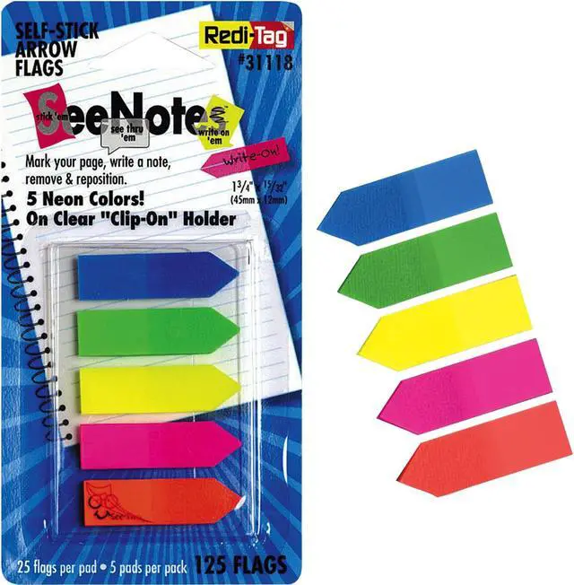 Alt view image 9 of 12 - Redi-Tag See-Through Arrow Flag 12 PK/BX